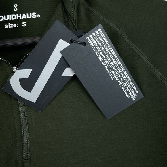 Squidhaus Shirt Mens Small Green Long Sleeve Performance Athletic Gym NWT - Picture 9 of 11